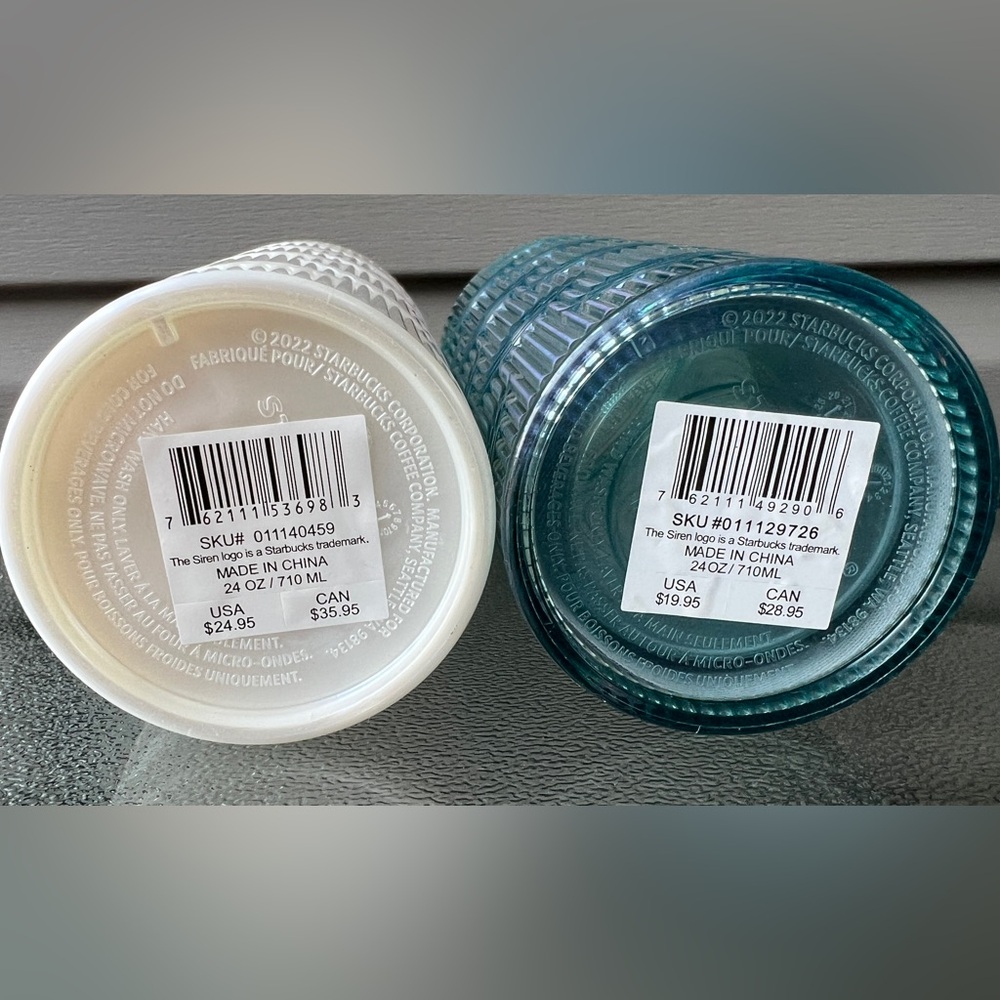 Starbucks Cold Cup Tumbler Venti 24 Oz Set Of 2 - Picture 3 of 8